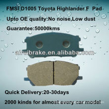 Toyota Highlander disc FRONT brake pad D1005